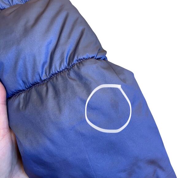 Bernardo Sz M Crystal Hooded Puffer in Metallic Purple w Faux-sherpa Lining Warm - Picture 14 of 16